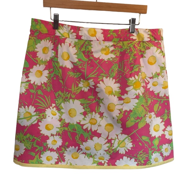 LILLY PULITZER Skort Pink/Yellow Floral Print - Size 14 - Picture 8 of 15